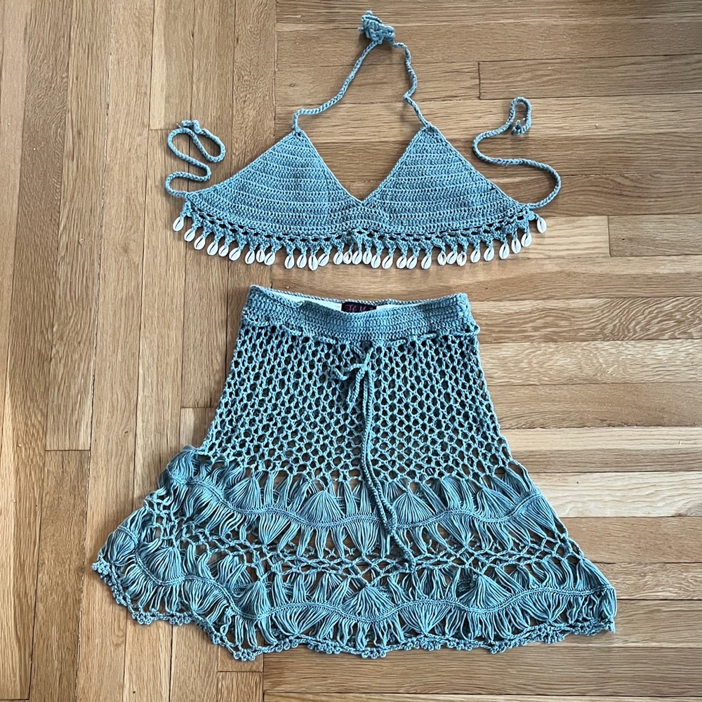 Green Crochet Bikini Set